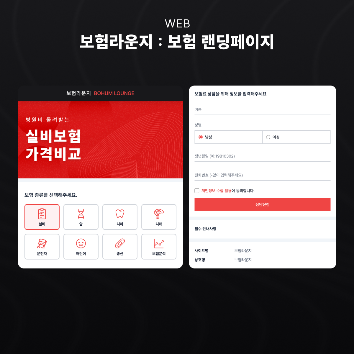 보험 랜딩페이지